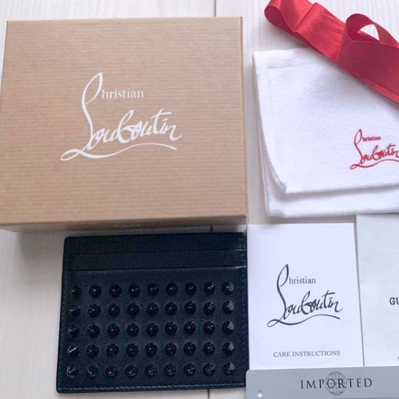 Christian Louboutin Other - UNISEX CHRISTIAN LOUBOUTIN SPIKED CARD WALLET (FULL-SET)